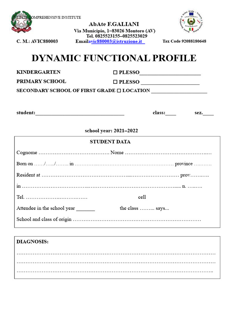 Dynamic Functional Profile for Students | PDF | Language Acquisition ...