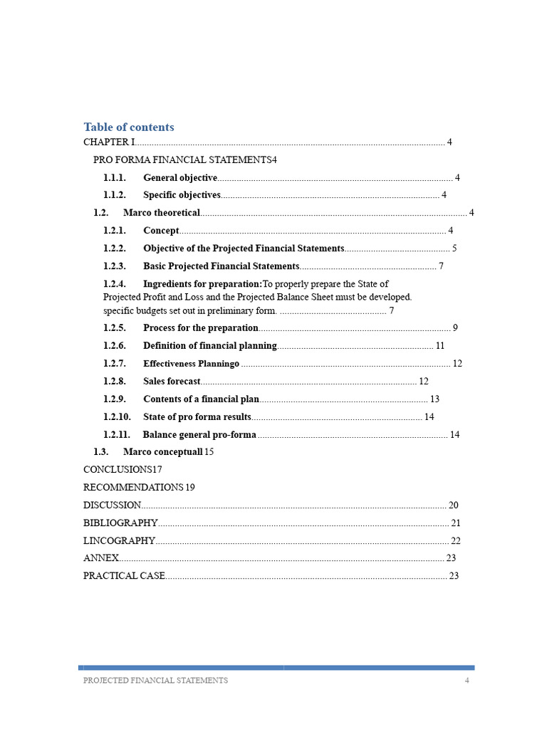 Pro Forma Financial Statements Guide | PDF | Budget | Income Statement