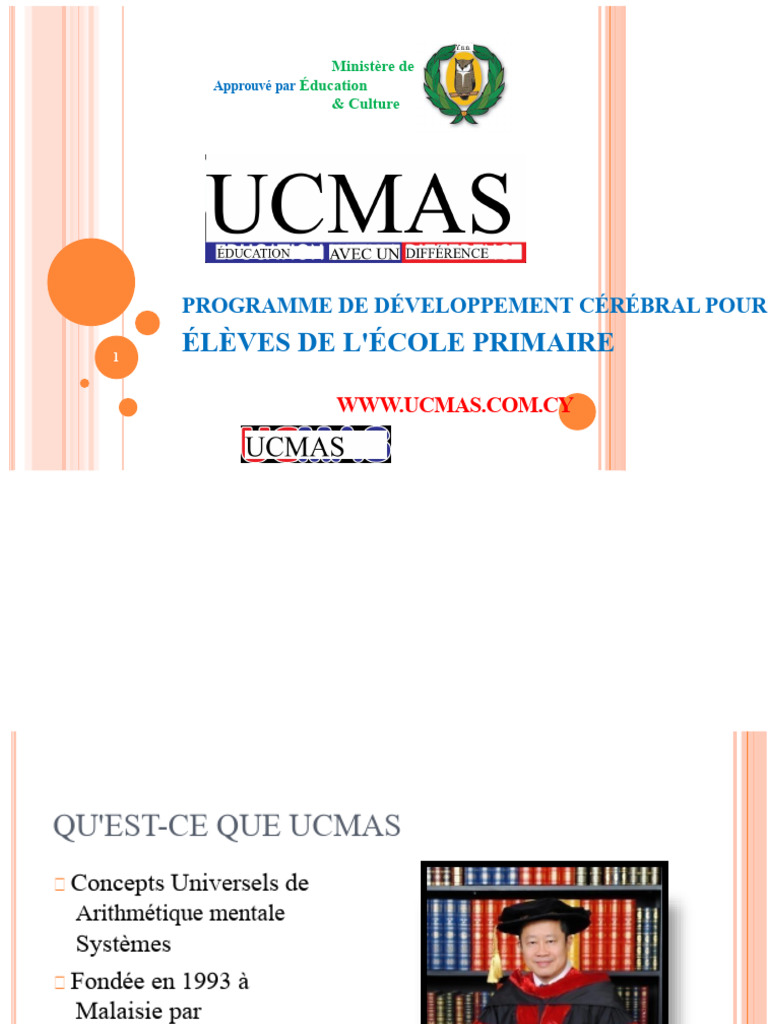 Programme UCMAS pour le développement cérébral | PDF