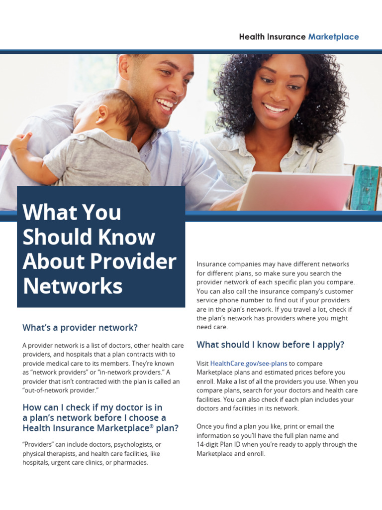 Understanding Provider Networks in Health Plans | PDF | Health ...