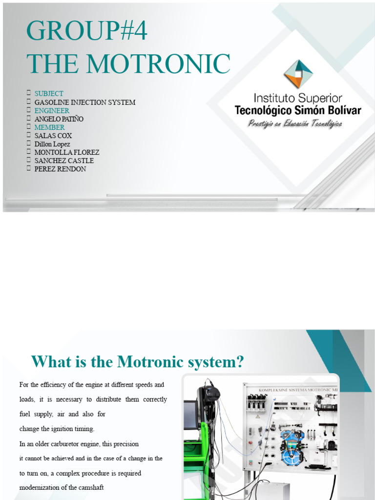 Motronic Gasoline Injection System Overview | PDF | Fuel Injection ...