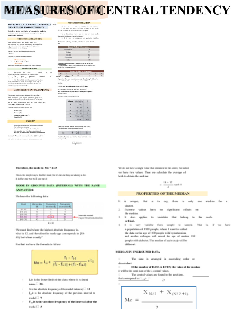 3. MEASURES OF CENTRAL TENDENCY OF GROUPED AND UNGROUPED DATA | PDF ...
