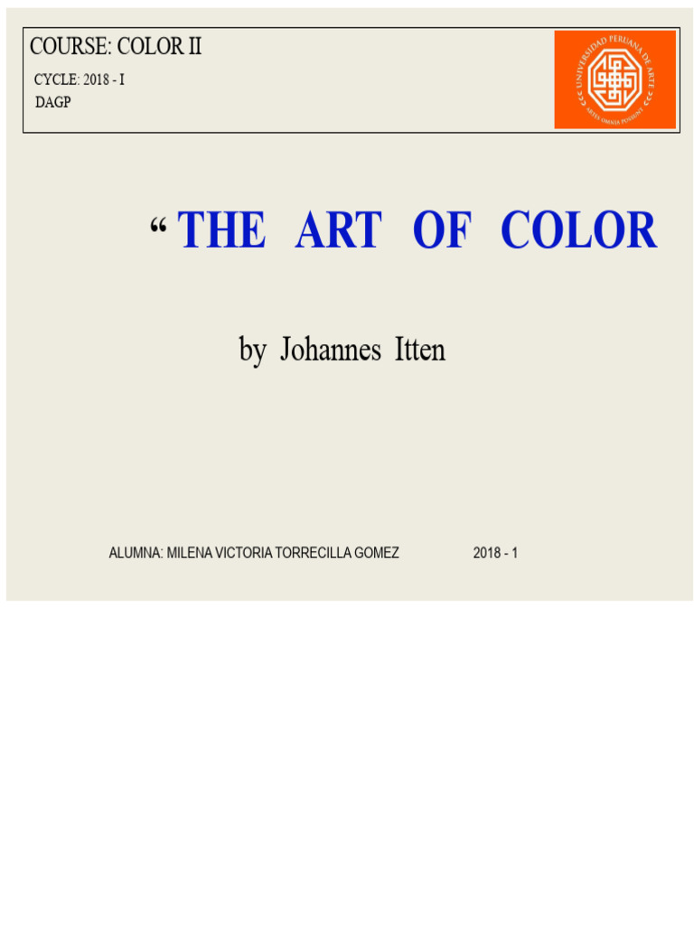 Understanding Itten's Color Theory | PDF | Color | Light