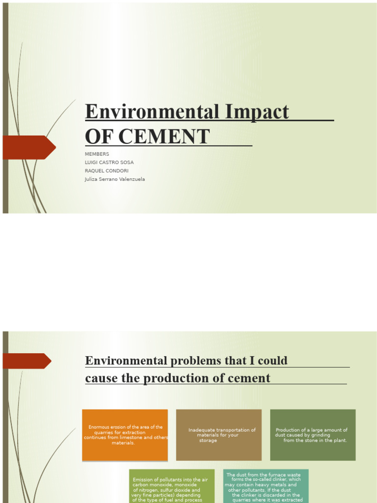 Environmental Impact of Cement | PDF | Air Pollution | Incineration