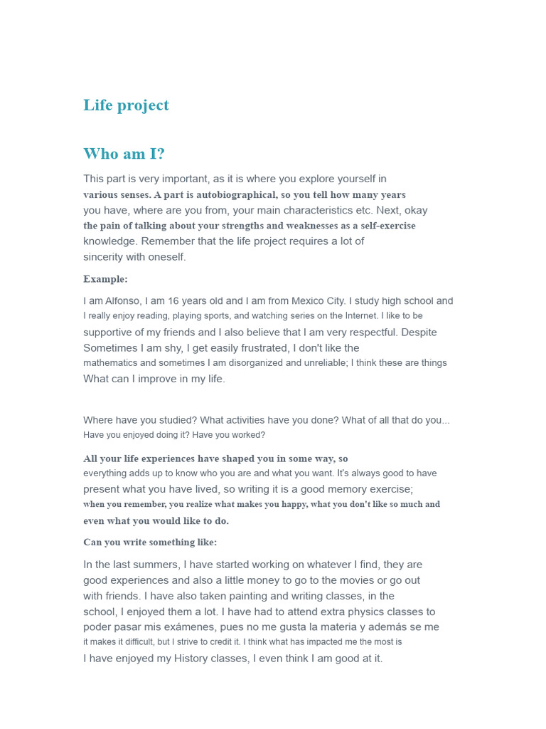 project Who am I | PDF | Cognition | Psychological Concepts