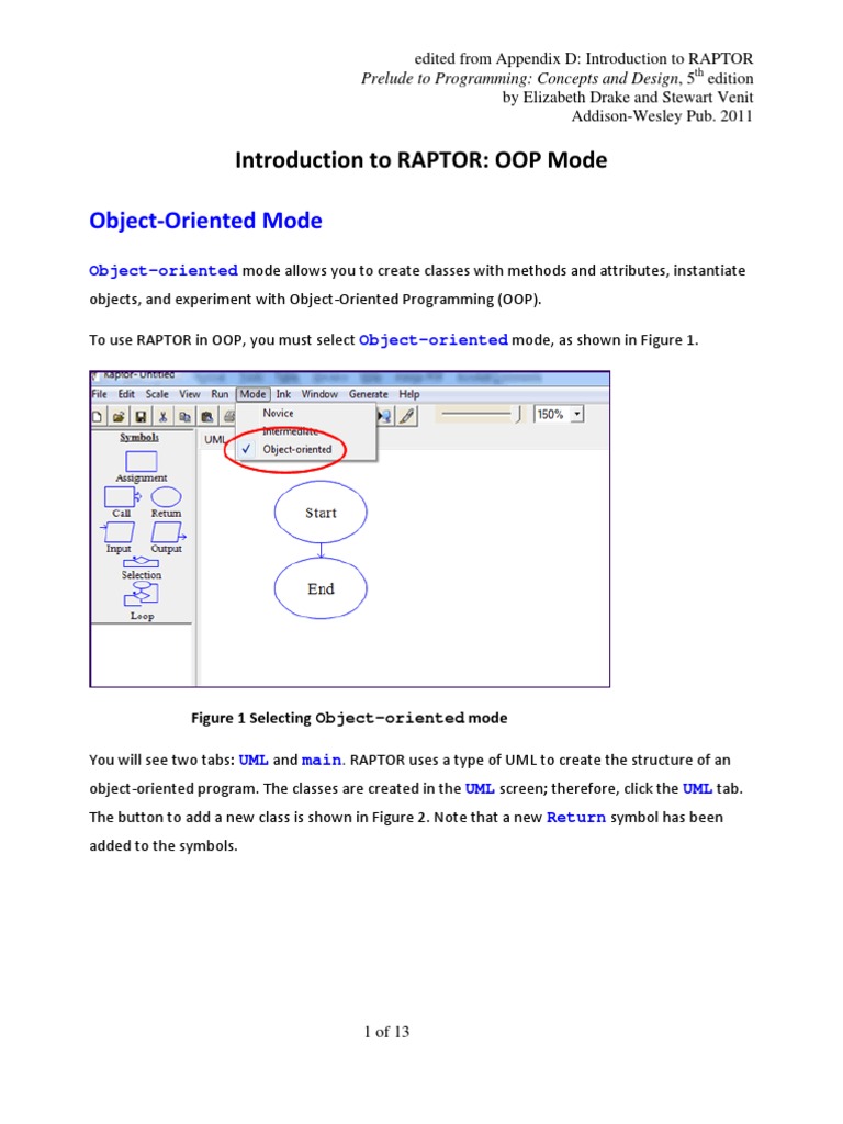 Introduction to RAPTOR OOP Mode | PDF | Object Oriented Programming ...