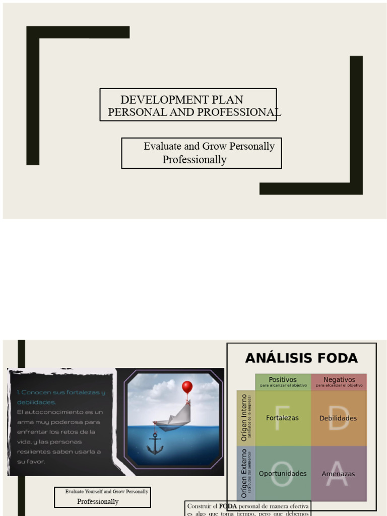 Personal and Professional Development Plan | PDF | Strategic Planning ...