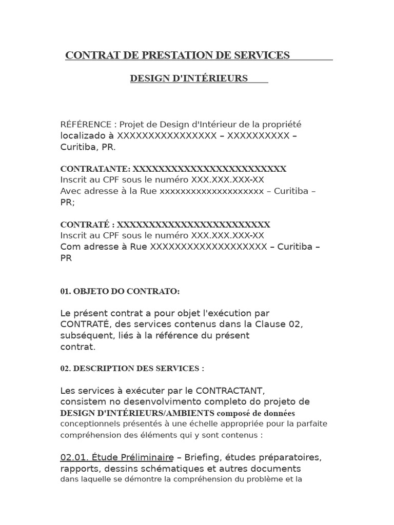 Contrat de Design d'Intérieur à Curitiba | PDF | Impôts