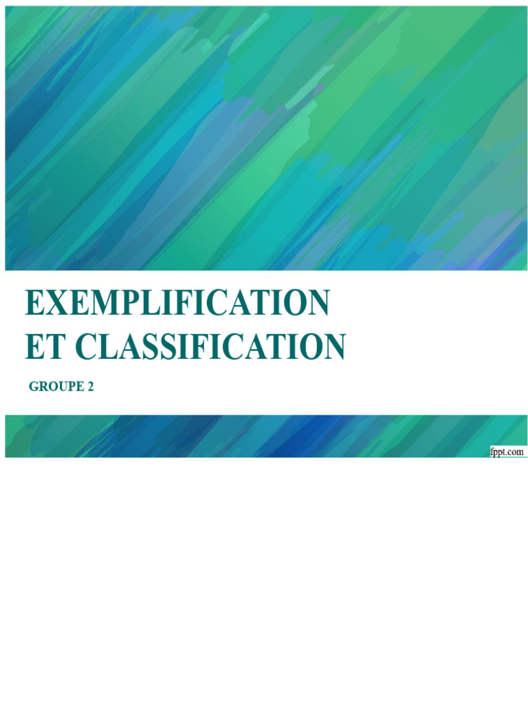 Exemplification et classification en écriture | PDF | la pollution