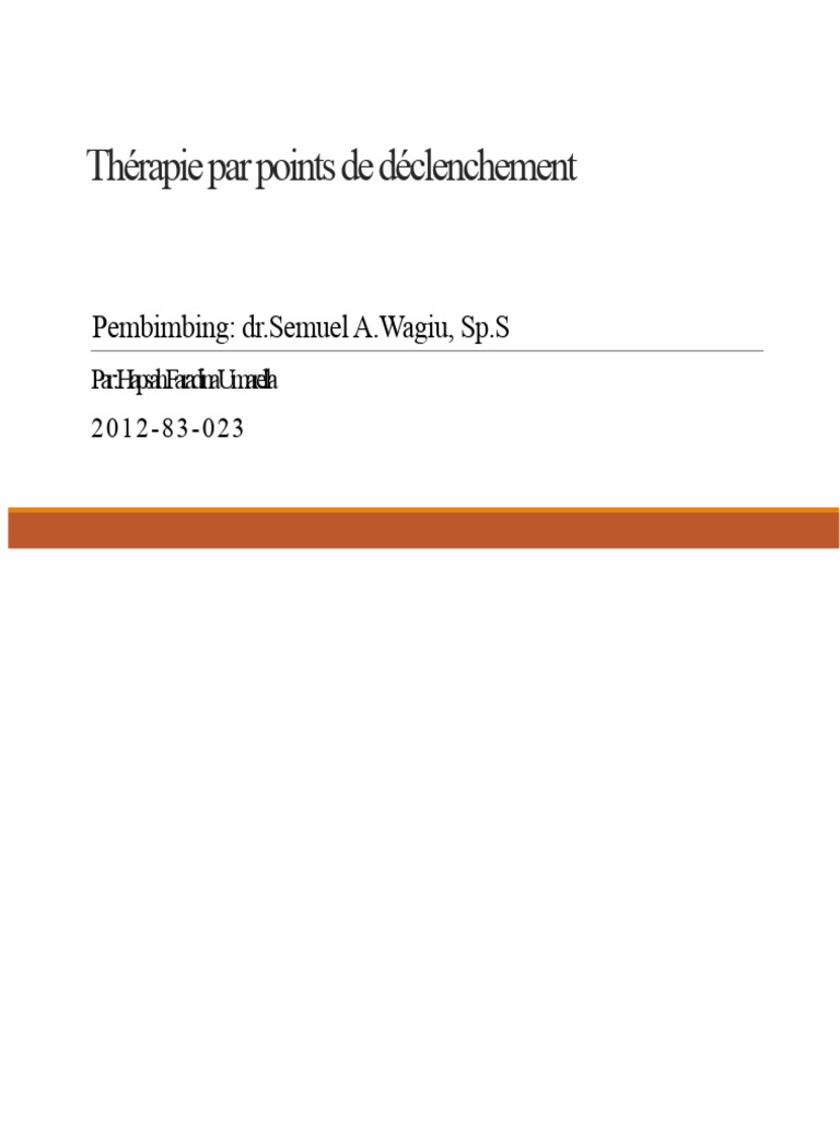 Comprendre la thérapie par points de déclenchement | PDF | Douleur ...