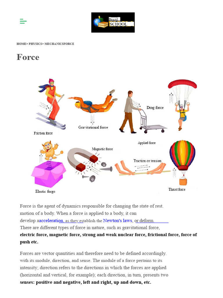 Understanding Force in Mechanics | PDF | Force | Fundamental Interaction
