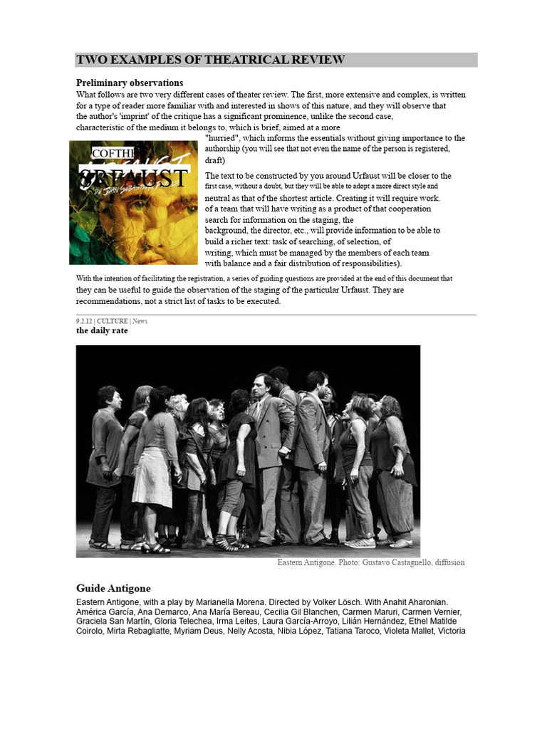 theater-review-examples (1) | PDF | Costume | Testimony