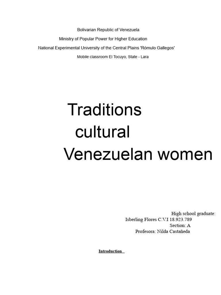 Venezuelan Cultural Traditions Explained | PDF | Venezuela