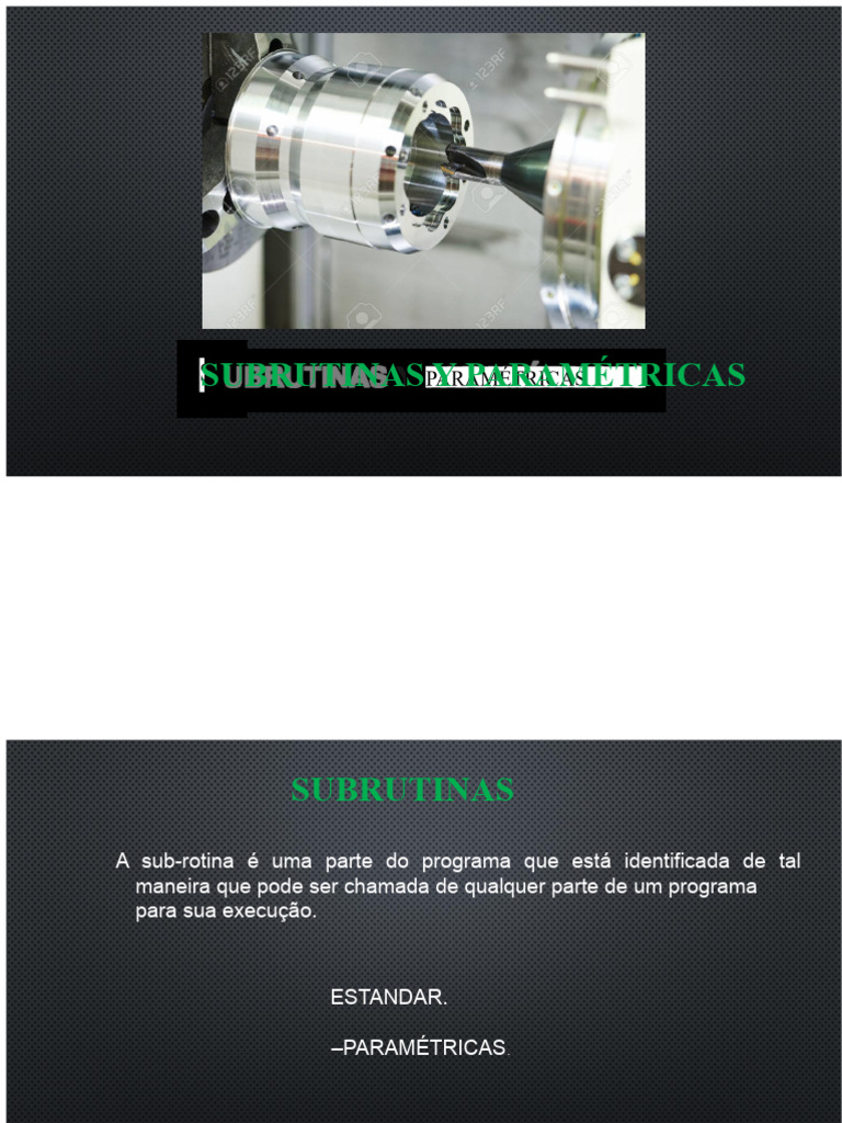 Subrotinas Paramétricas e Padrão em Programação | PDF | Programa de ...