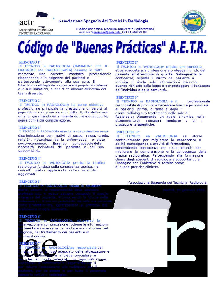 Aetr Codice Etico Buone Pratiche PDF | PDF