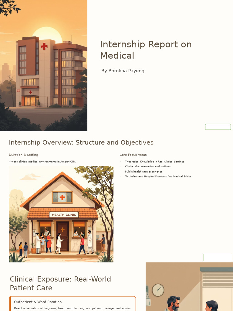 Medical Internship Report: Insights & Skills | PDF | Health Care | Medicine