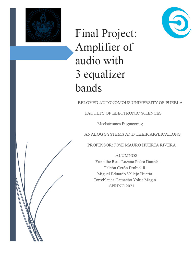 3-Band Audio Equalizer Design Project | PDF | Equalization (Audio ...