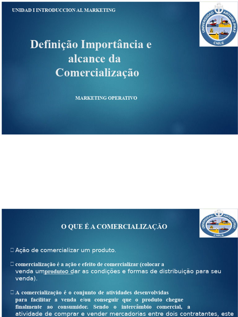Definição, Importância e Alcance Da Comercialização | PDF | Marketing ...