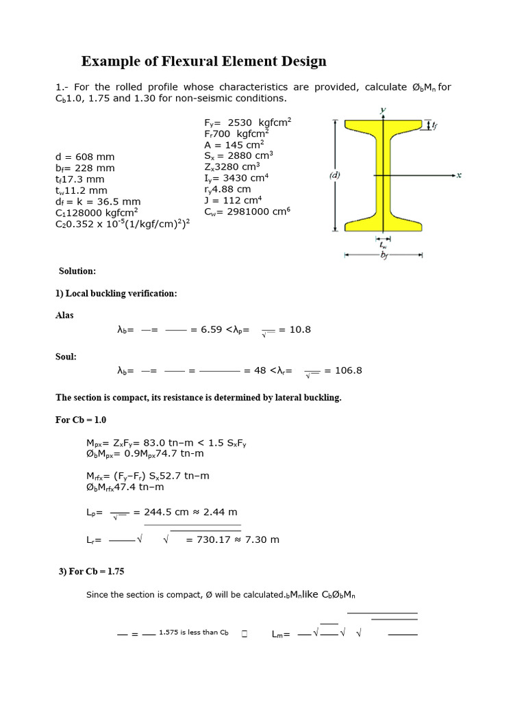 Flexural Design of Steel Beams | PDF | Beam (Structure) | Bending