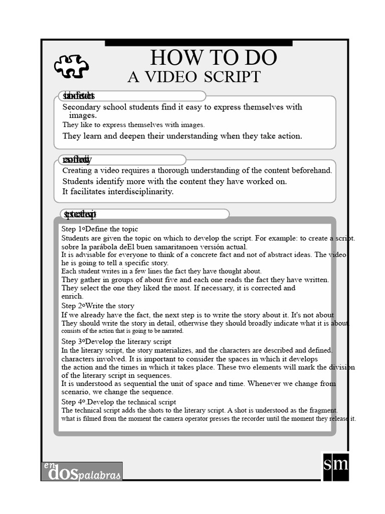 Video Script Creation Guide for Students | PDF