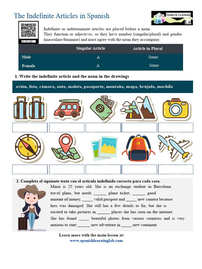Understanding Spanish Indefinite Articles | PDF