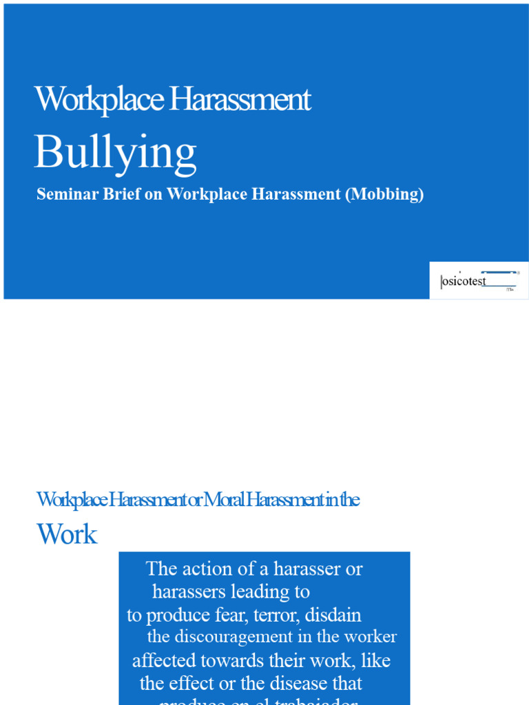 Understanding Workplace Harassment Types | PDF | Harassment | Bullying