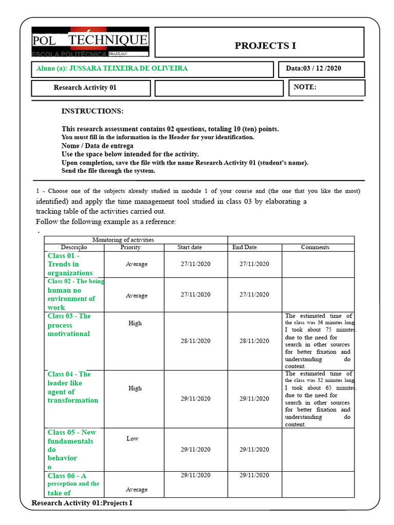 Research activity 01 - Projects I | PDF | Social Psychology | Cognitive ...