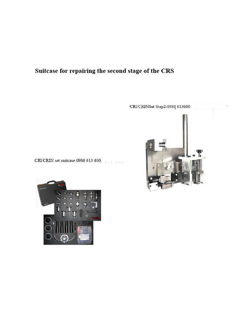 CRS Injector Repair Guide | PDF | Screw | Fuel Injection