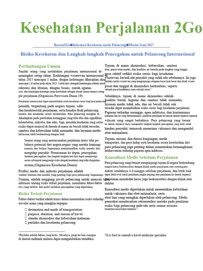 WD 4-Kesehatan Perjalanan 2go Hermanmayfield | PDF