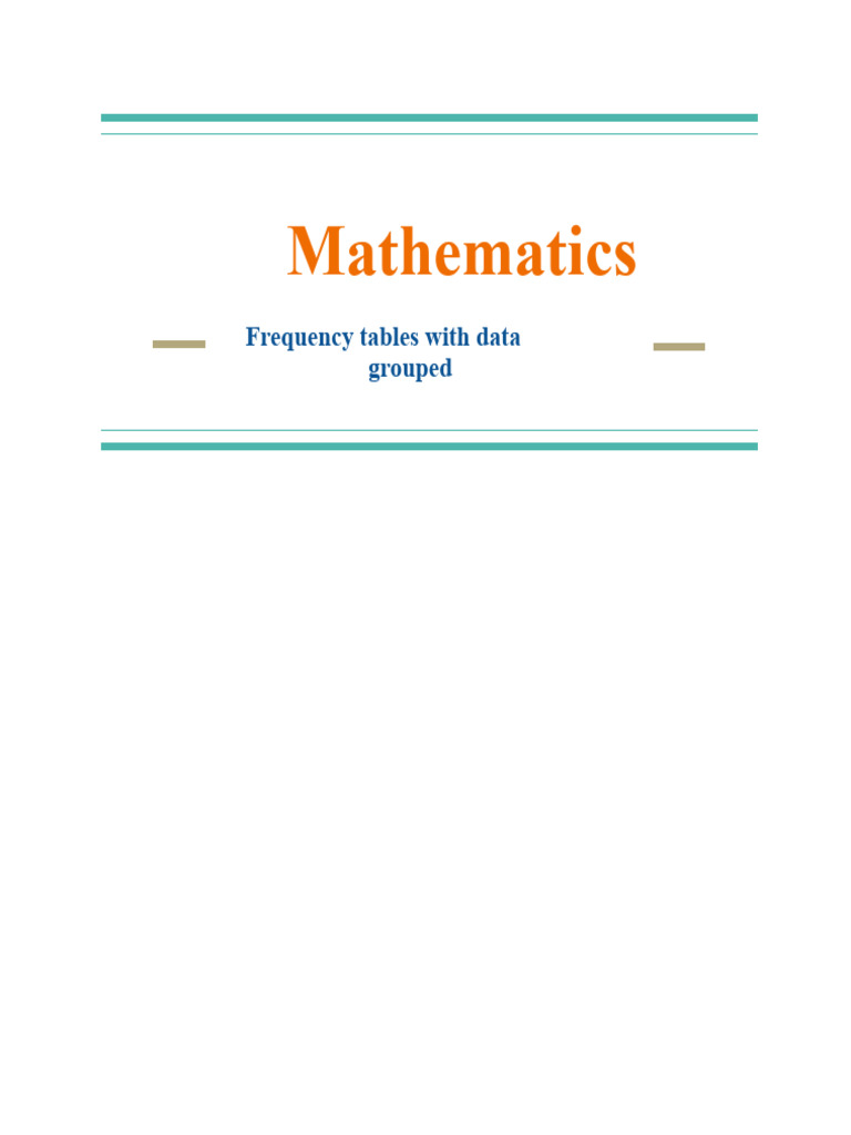 Understanding Frequency Tables in Statistics | PDF | Statistical Theory ...