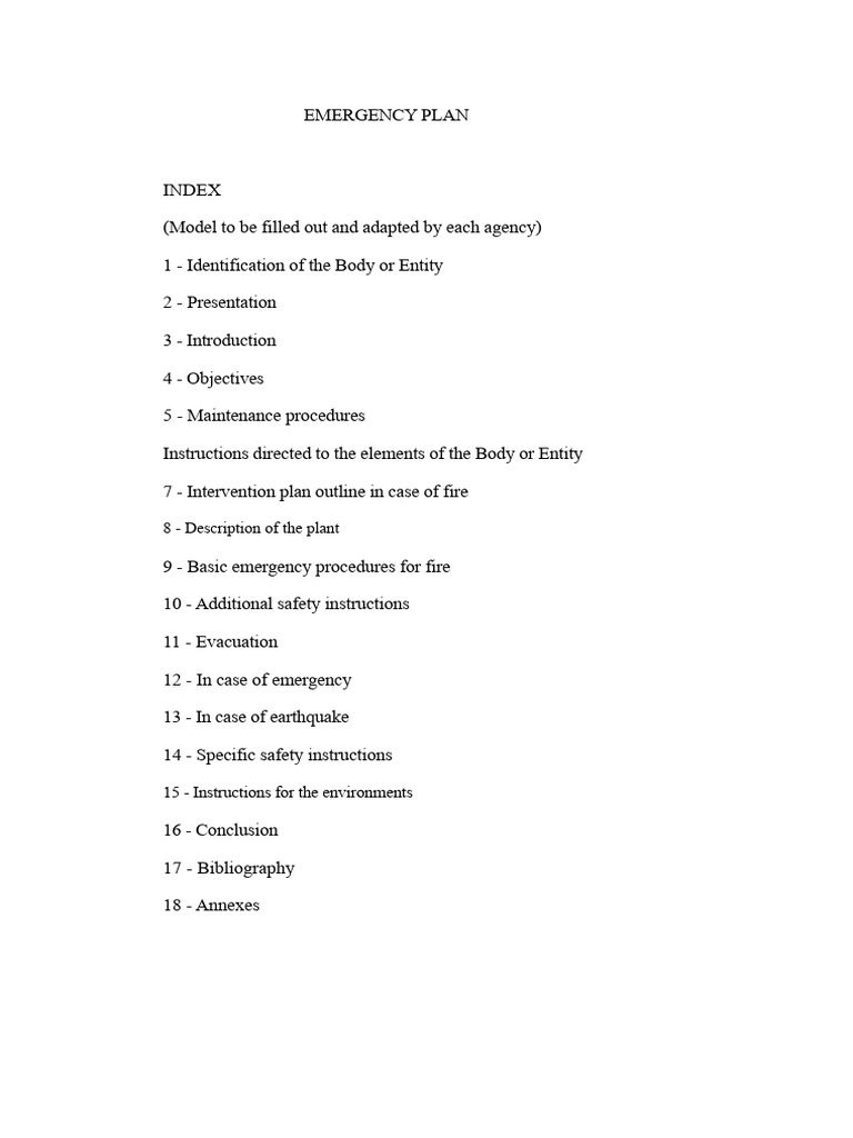Comprehensive Fire Emergency Plan | PDF | Emergency Management ...