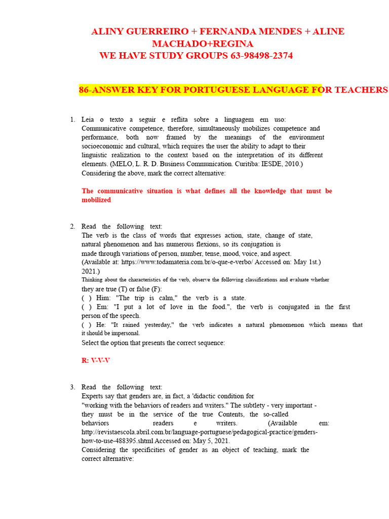 Portuguese Language Teaching Guide | PDF | Semantics | Verb