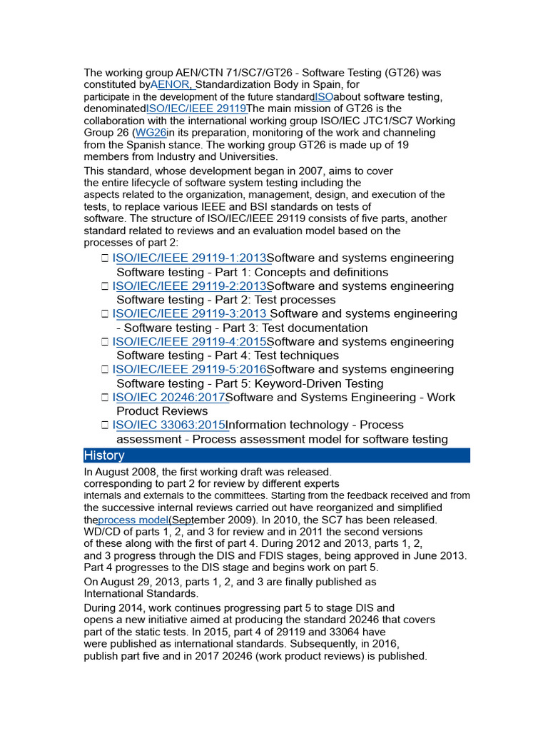 ISO/IEC/IEEE 29119 Software Testing Overview | PDF | International ...