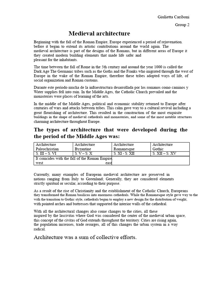 History of Architecture - Middle Ages | PDF | Gothic Architecture ...