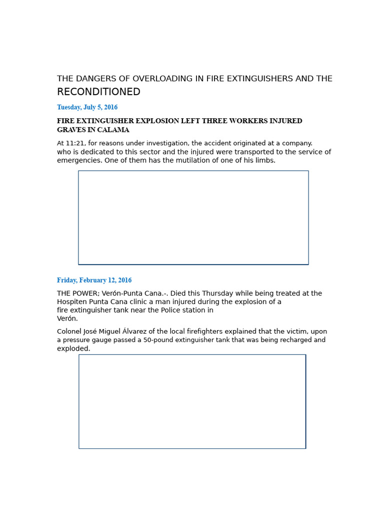 Dangers of Overload Fire Extinguishers and Retesting | PDF | Pneumatics ...