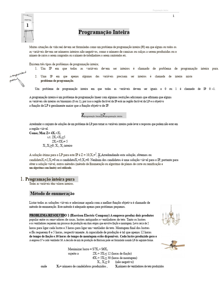 Introdução à Programação Inteira | PDF | Boeing | Programação linear