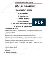 Conceptul de Management Al Resurselor Umane