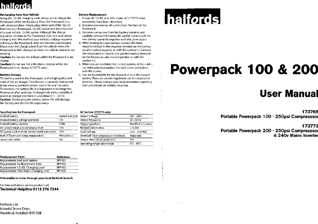 Ring Halfords Power Pack 100, 200 Direct Current Electrical Connector