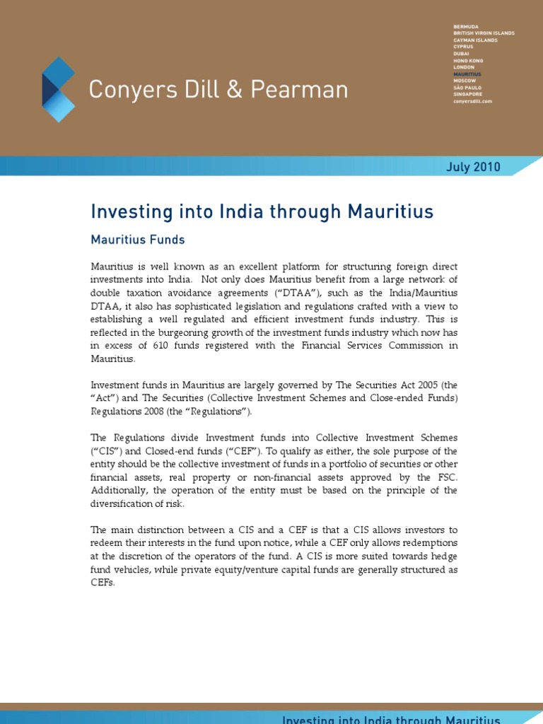 158 100709 Investing Into India Through Mauritius Investment Fund