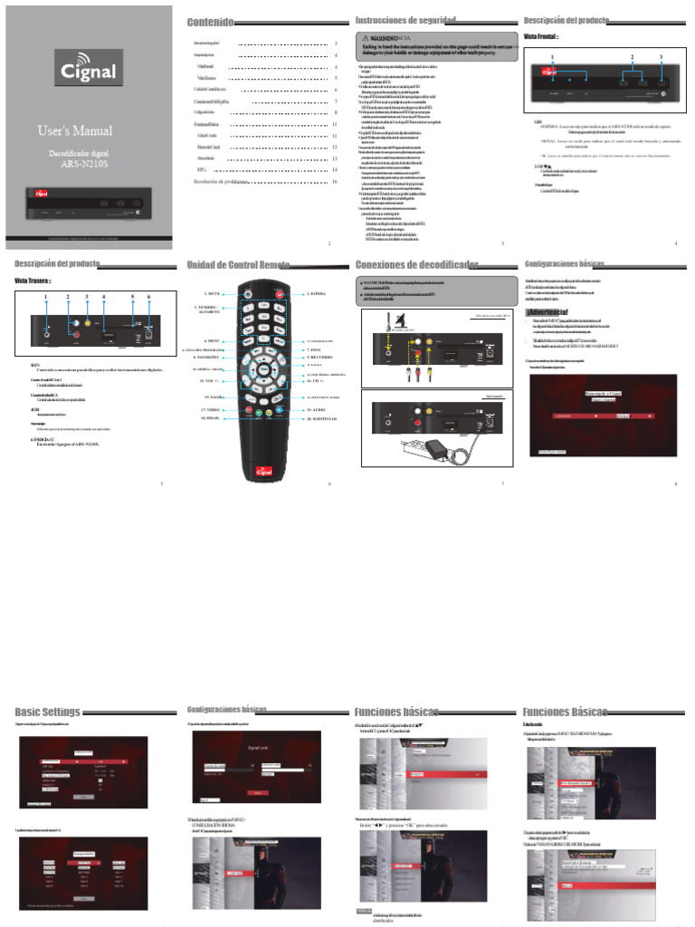 Cignal Manual de Usuario - Arion ARS-N210S MPEG4 SD PDF | PDF | Diodo ...