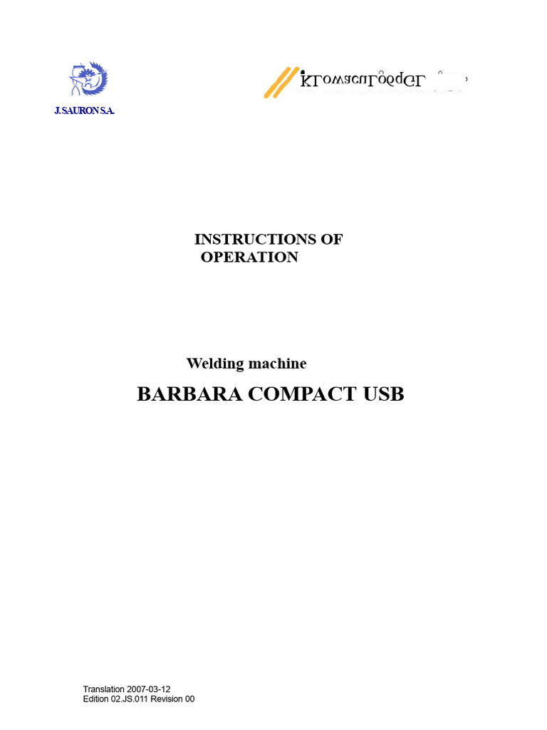 Welding Machine Operation Guide | PDF | Barcode | Power Supply