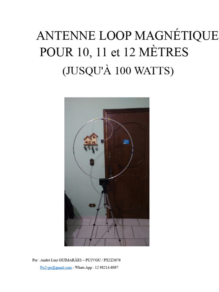 Montage d'une antenne loop magnétique 10-12m | PDF | Antenne (Radio ...