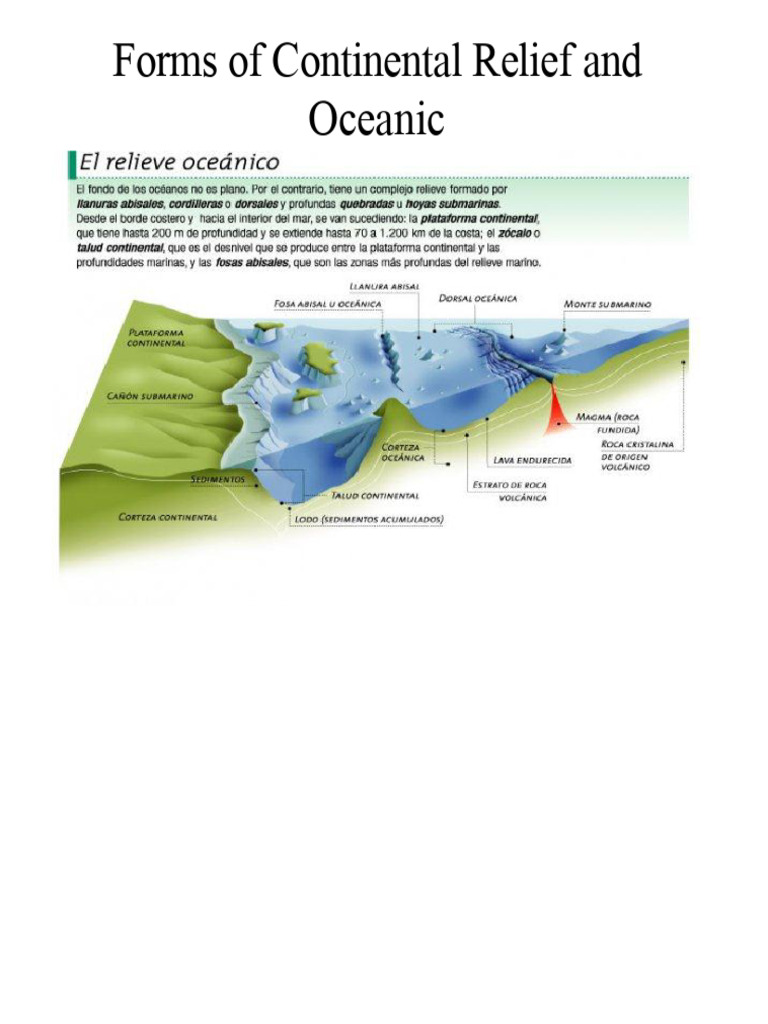 Forms of Continental and Oceanic Relief | PDF