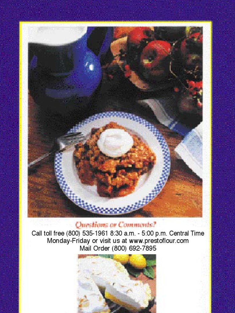 Cook Booklet Presto Flour Cakes Pancake