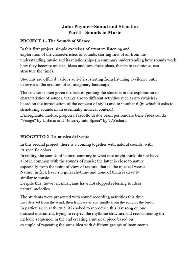 Exploring Sound and Music Projects | PDF | Musical Compositions ...