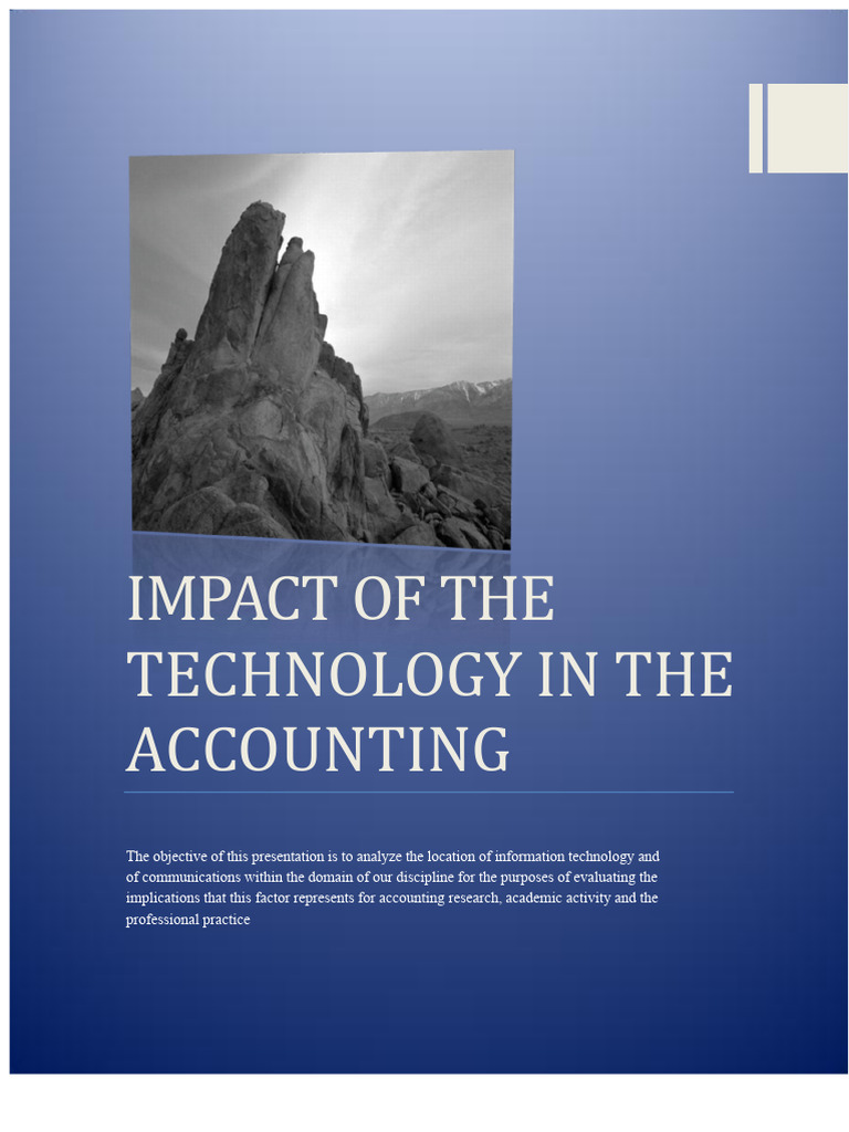 Impact of Technology On Accounting | PDF | Employment | Information