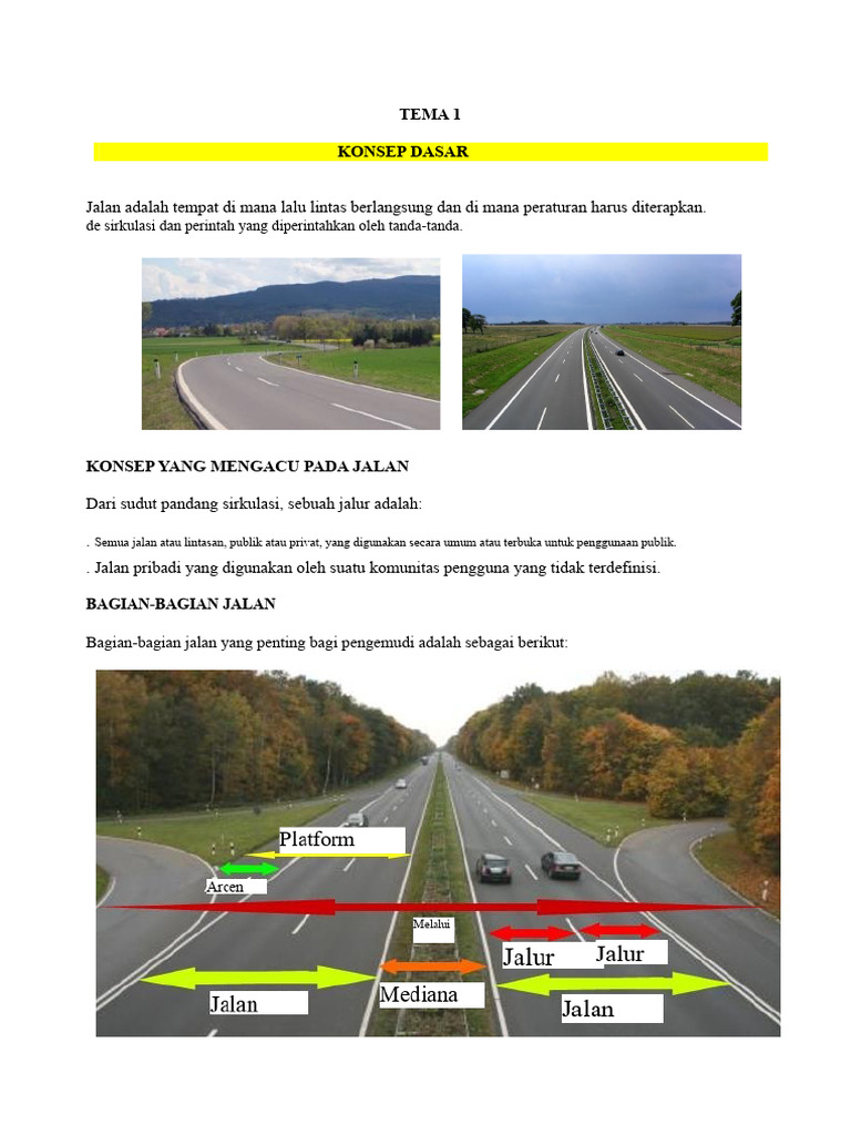 Konsep dan Struktur Jalan Raya | PDF
