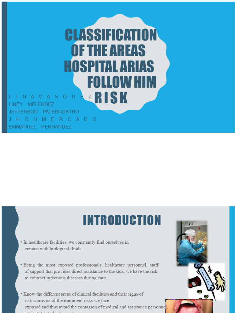 Classification of Hospital Areas According To Risk | PDF