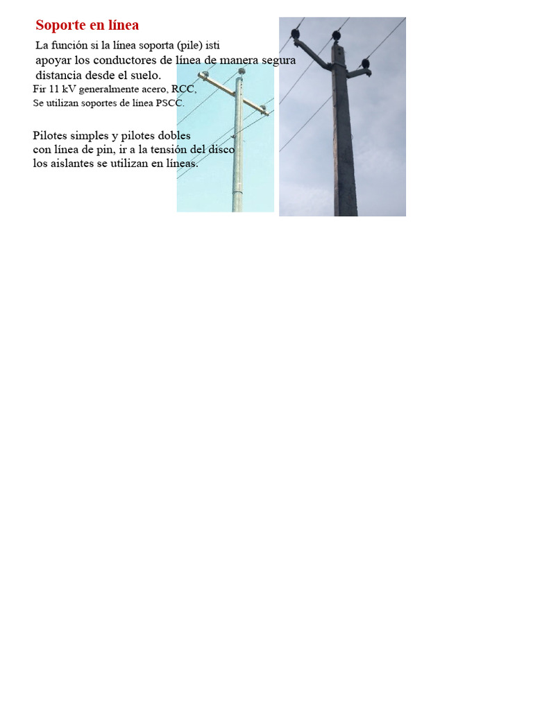 Protección de Línea de 11 KV | PDF | Conductor electrico | Aislador ...