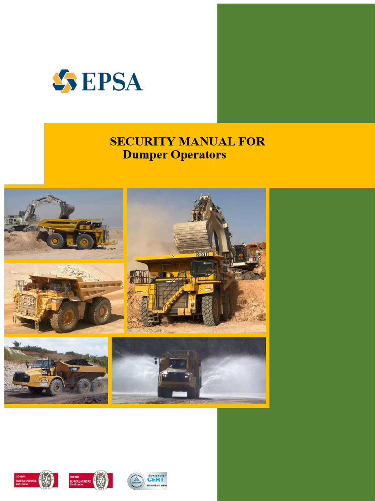 Dumper Operators Security Manual | PDF | Truck | Sleep
